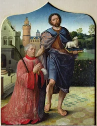 Św. Jan Chrzciciel i kanon (patrz 231773 na werso)